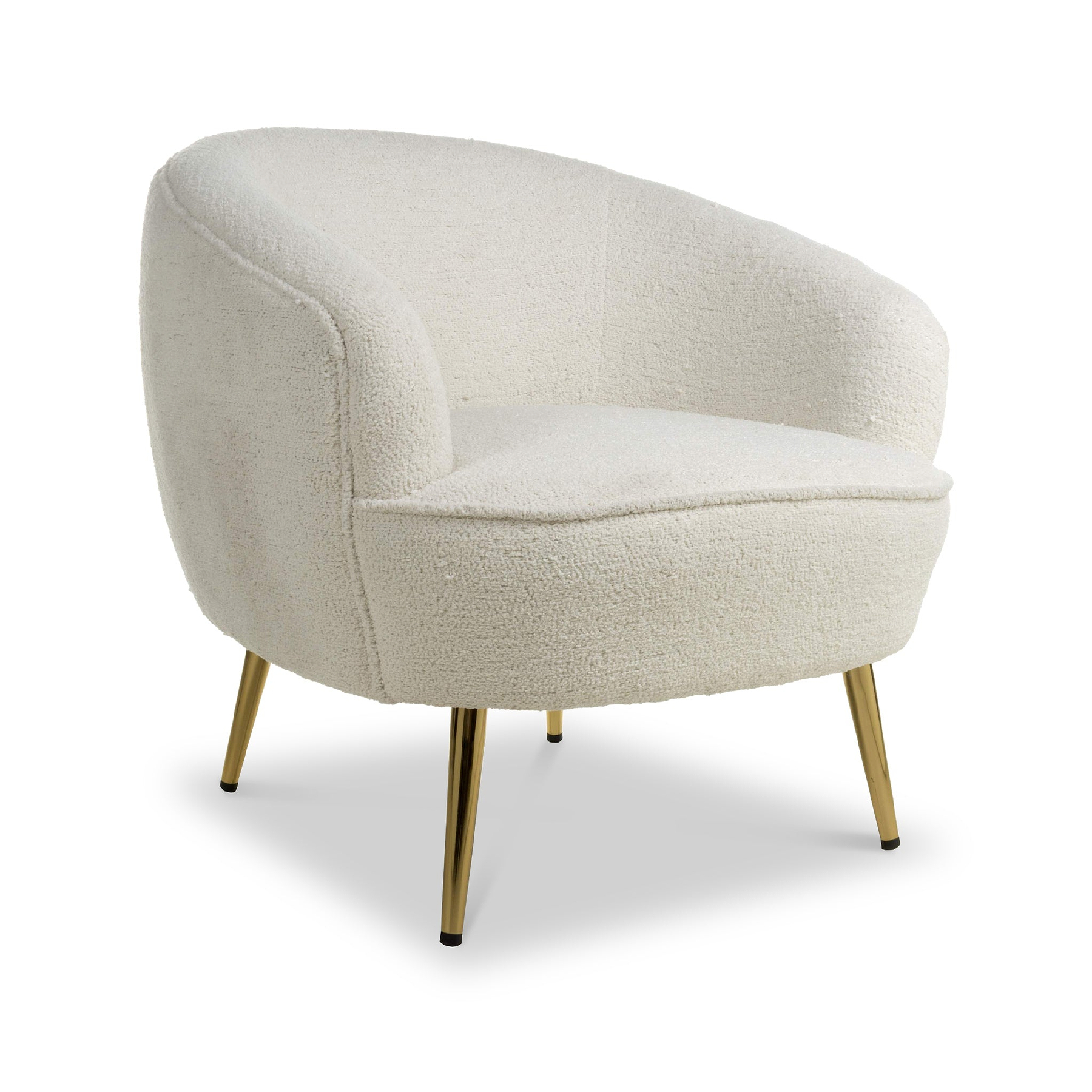 Elska White Boucle Tub Chair from Roseland Furniture