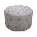 Eira Faux Linen Pouffe from Roseland Furniture