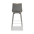 Ceri Swivel Self Returning Faux Leather Bar Stool Grey from Roseland Furniture