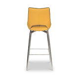 Ceri Swivel Self Returning Faux Leather Bar Stool Yellow from Roseland Furniture