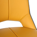 Ceri Swivel Self Returning Faux Leather Bar Stool Yellow from Roseland Furniture