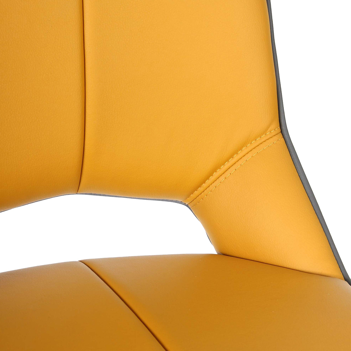 Ceri Swivel Self Returning Faux Leather Bar Stool Yellow from Roseland Furniture