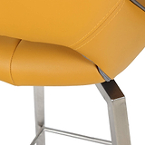 Ceri Swivel Self Returning Faux Leather Bar Stool Yellow from Roseland Furniture
