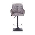 Morwyn Faux Suede Bar Stool Grey from Roseland Furniture