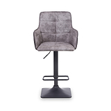 Morwyn Faux Suede Bar Stool Grey from Roseland Furniture