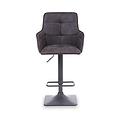 Morwyn Faux Suede Bar Stool Grey from Roseland Furniture