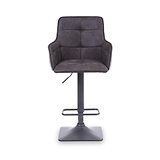 Morwyn Faux Suede Bar Stool Grey from Roseland Furniture