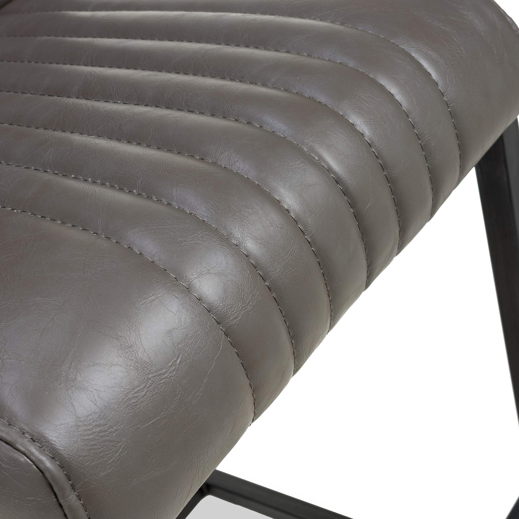 Trelise Cantilever Grey Faux Leather Bar Stool from Roseland Furniture