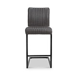 Trelise Cantilever Grey Faux Leather Bar Stool from Roseland Furniture