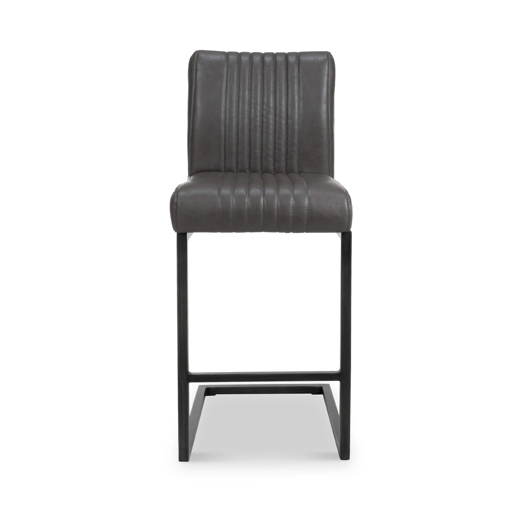 Trelise Cantilever Grey Faux Leather Bar Stool from Roseland Furniture