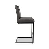 Trelise Cantilever Grey Faux Leather Bar Stool from Roseland Furniture