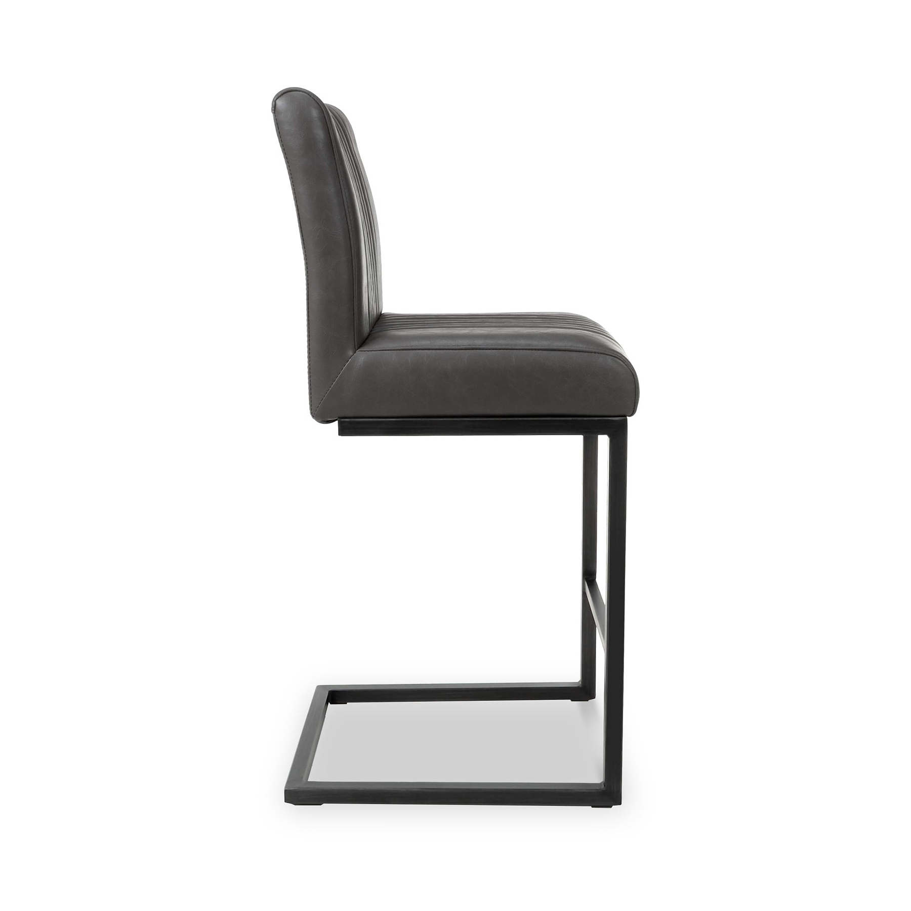 Trelise Cantilever Grey Faux Leather Bar Stool from Roseland Furniture