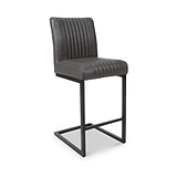 Trelise Cantilever Grey Faux Leather Bar Stool from Roseland Furniture