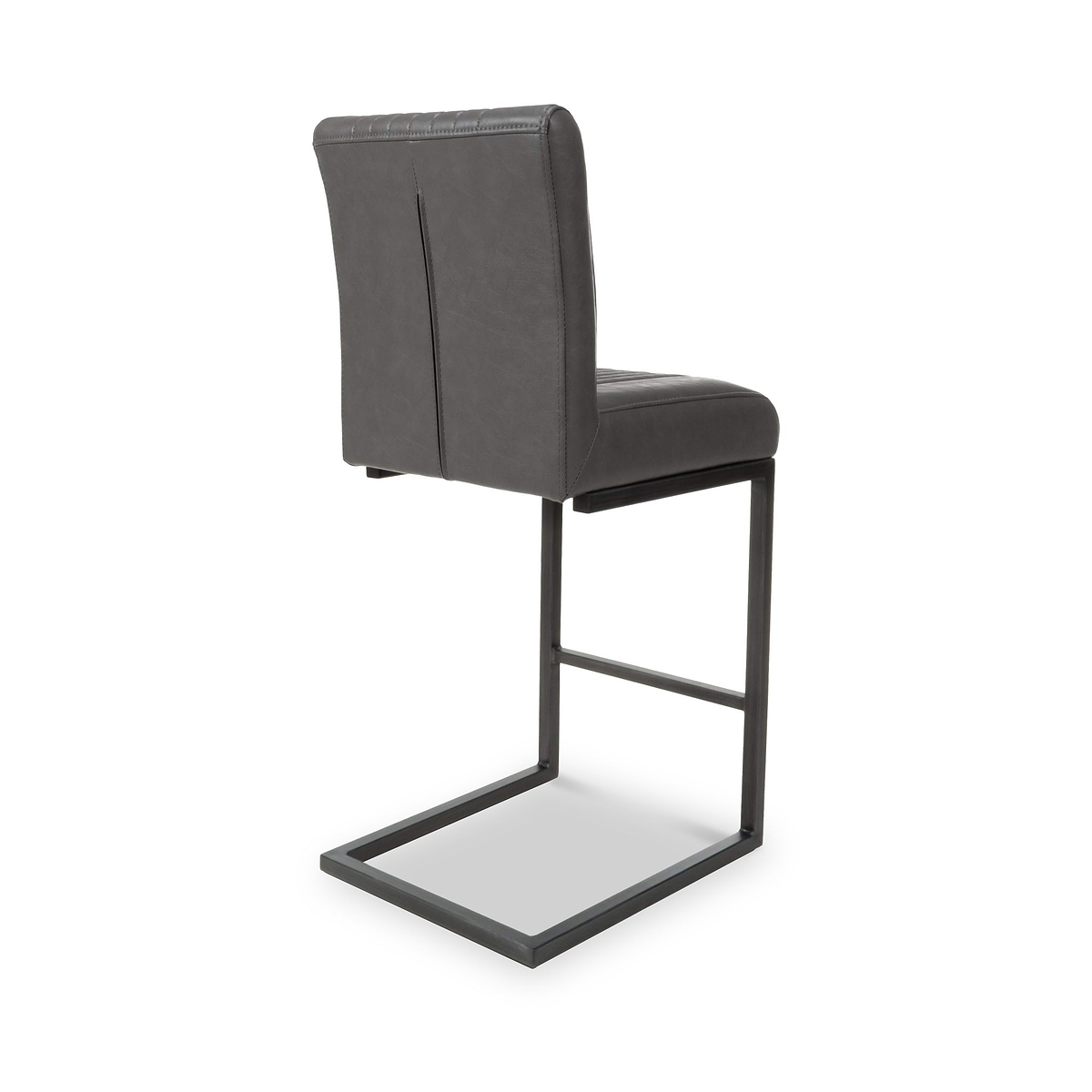 Trelise Cantilever Grey Faux Leather Bar Stool from Roseland Furniture