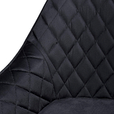 Elen Brushed Velvet Bar Stool Black from Roseland Furniture