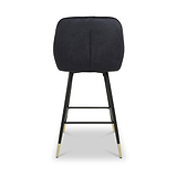 Elen Brushed Velvet Bar Stool Black from Roseland Furniture
