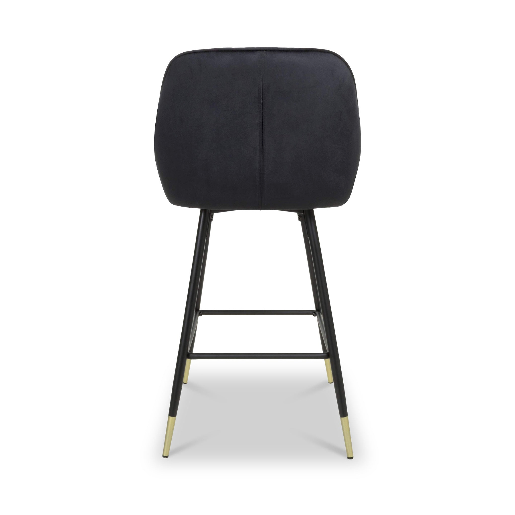 Elen Brushed Velvet Bar Stool Black from Roseland Furniture