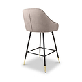 Elen Brushed Velvet Bar Stool Mink from Roseland Furniture