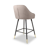 Elen Brushed Velvet Bar Stool Mink from Roseland Furniture