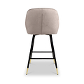 Elen Brushed Velvet Bar Stool Mink from Roseland Furniture