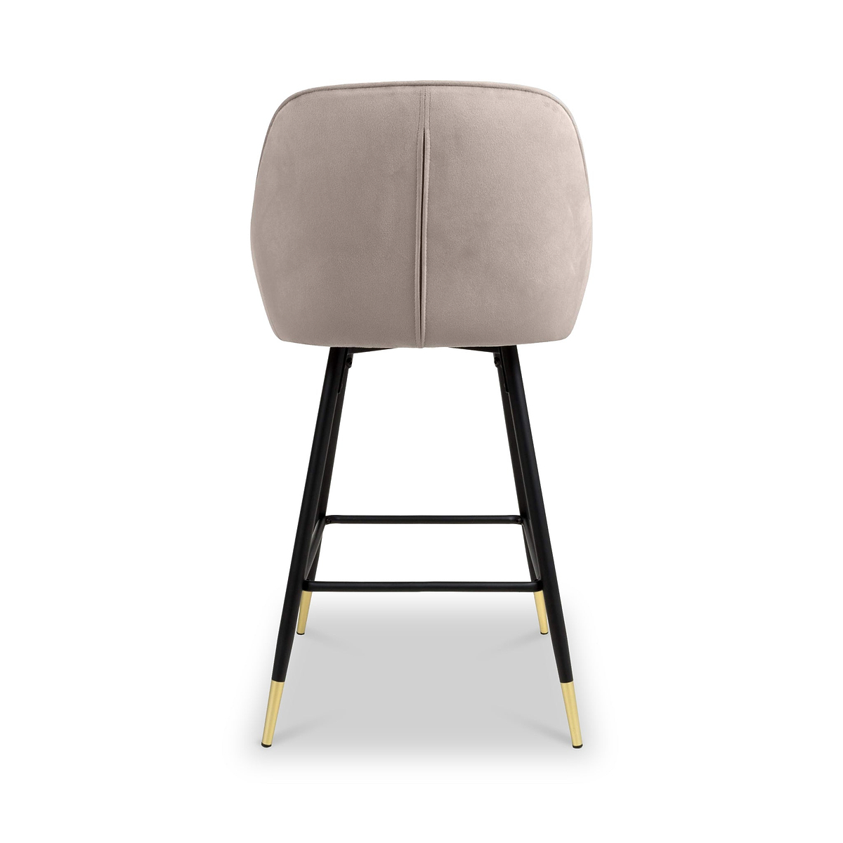 Elen Brushed Velvet Bar Stool Mink from Roseland Furniture
