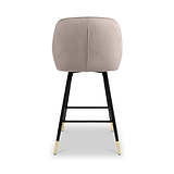 Elen Brushed Velvet Bar Stool Mink from Roseland Furniture