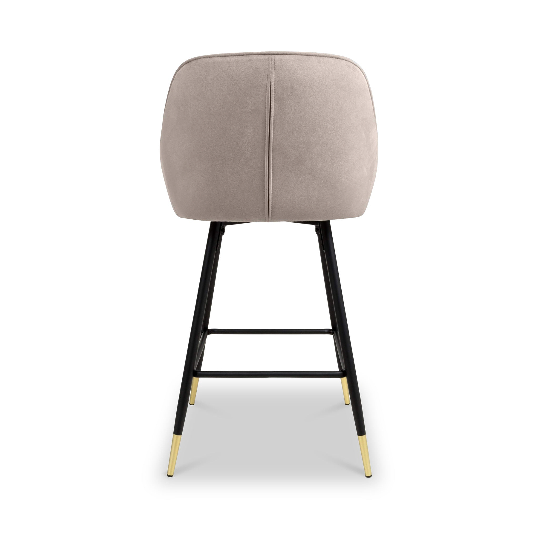 Elen Brushed Velvet Bar Stool Mink from Roseland Furniture