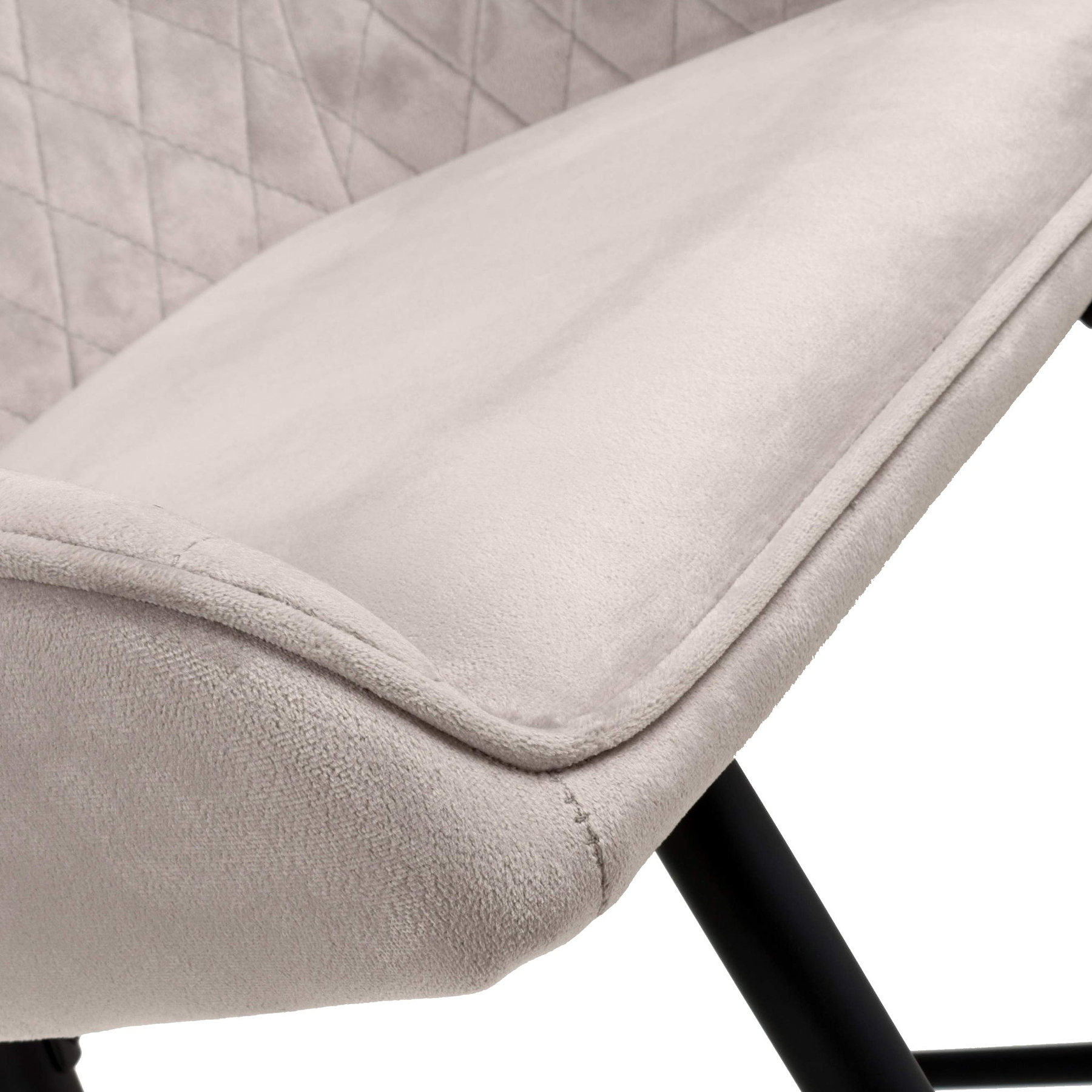 Elen Brushed Velvet Bar Stool Mink from Roseland Furniture