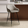 Elen Brushed Velvet Bar Stool Mink from Roseland Furniture