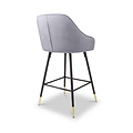 Elen Brushed Velvet Bar Stool Grey from Roseland Furniture