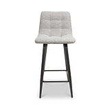 Wenford Faux Linen Bar Stool Grey from Roseland Furniture