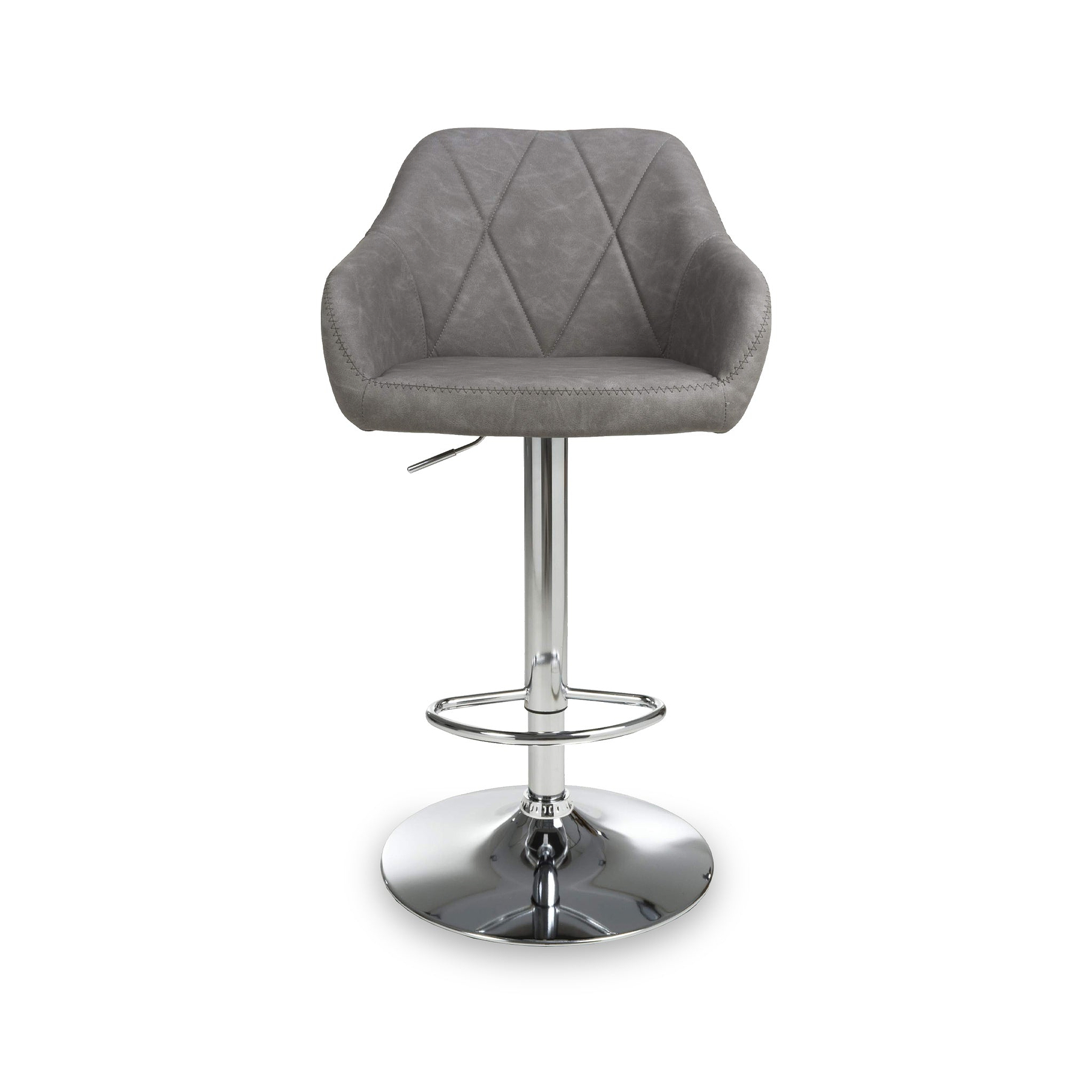 Avena Faux Leather Bar Stool Charcoal from Roseland Furniture