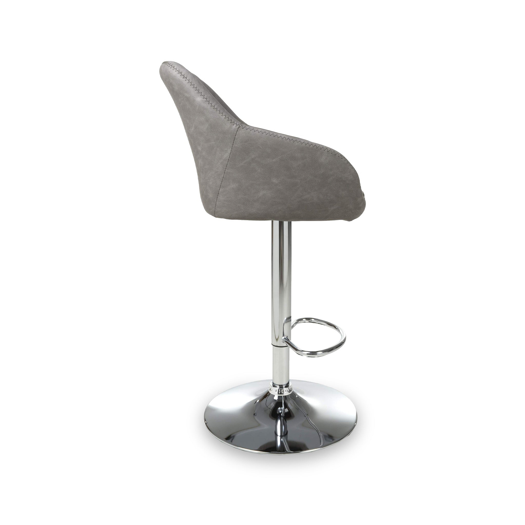 Avena Faux Leather Bar Stool Charcoal from Roseland Furniture