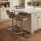 Rhonwen Faux Leather Bar Stool Mink from Roseland Furniture