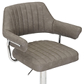 Rhonwen Faux Leather Bar Stool Charcoal from Roseland Furniture