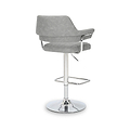 Rhonwen Faux Leather Bar Stool Grey from Roseland Furniture