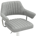 Rhonwen Faux Leather Bar Stool Grey from Roseland Furniture