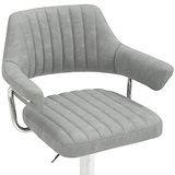 Rhonwen Faux Leather Bar Stool Grey from Roseland Furniture