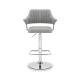 Rhonwen Faux Leather Bar Stool Grey from Roseland Furniture