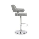 Rhonwen Faux Leather Bar Stool Grey from Roseland Furniture