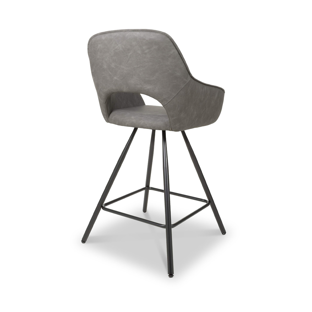 Merril Faux Leather Bar Stool Charcoal from Roseland Furniture