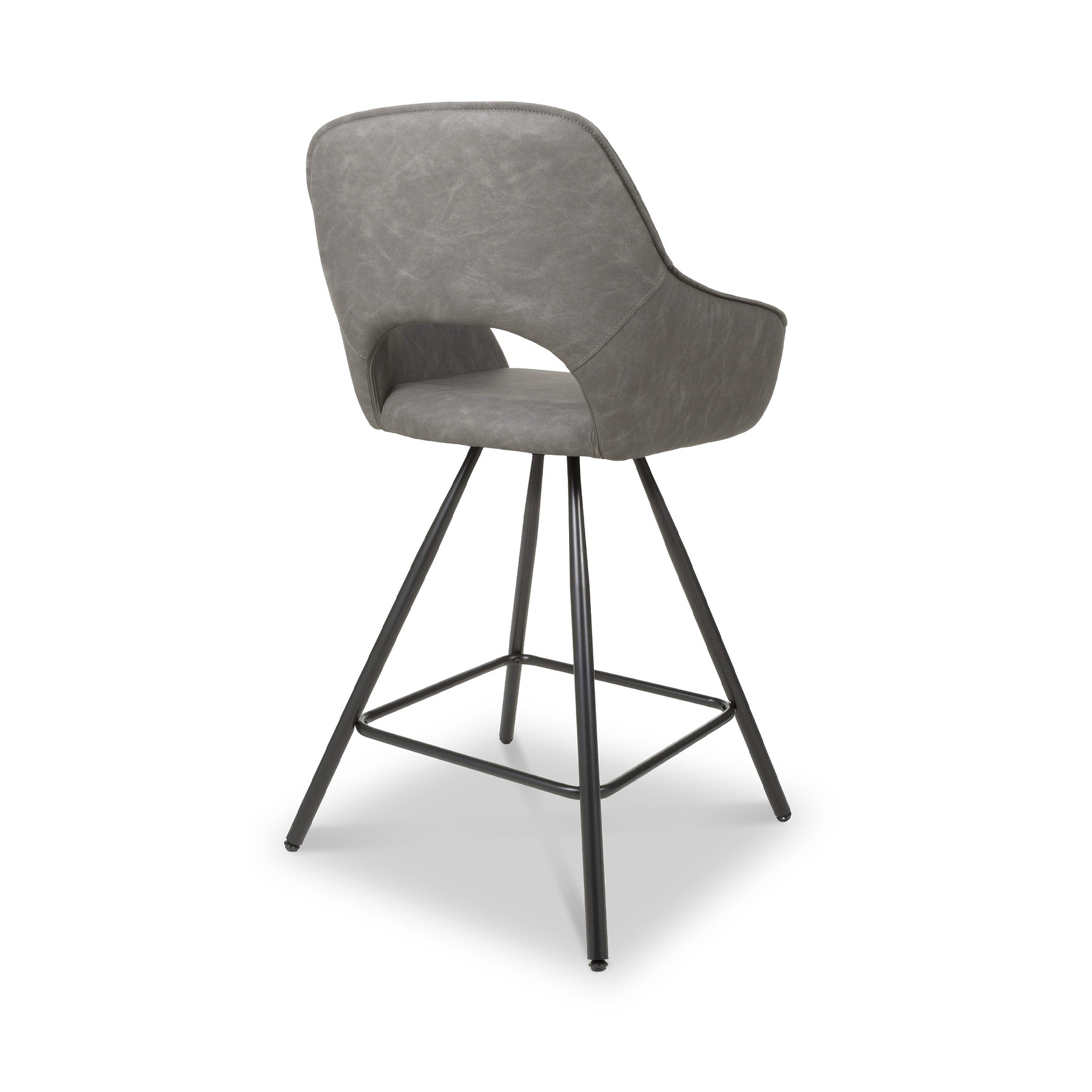 Merril Faux Leather Bar Stool Charcoal from Roseland Furniture