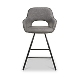 Merril Faux Leather Bar Stool Charcoal from Roseland Furniture