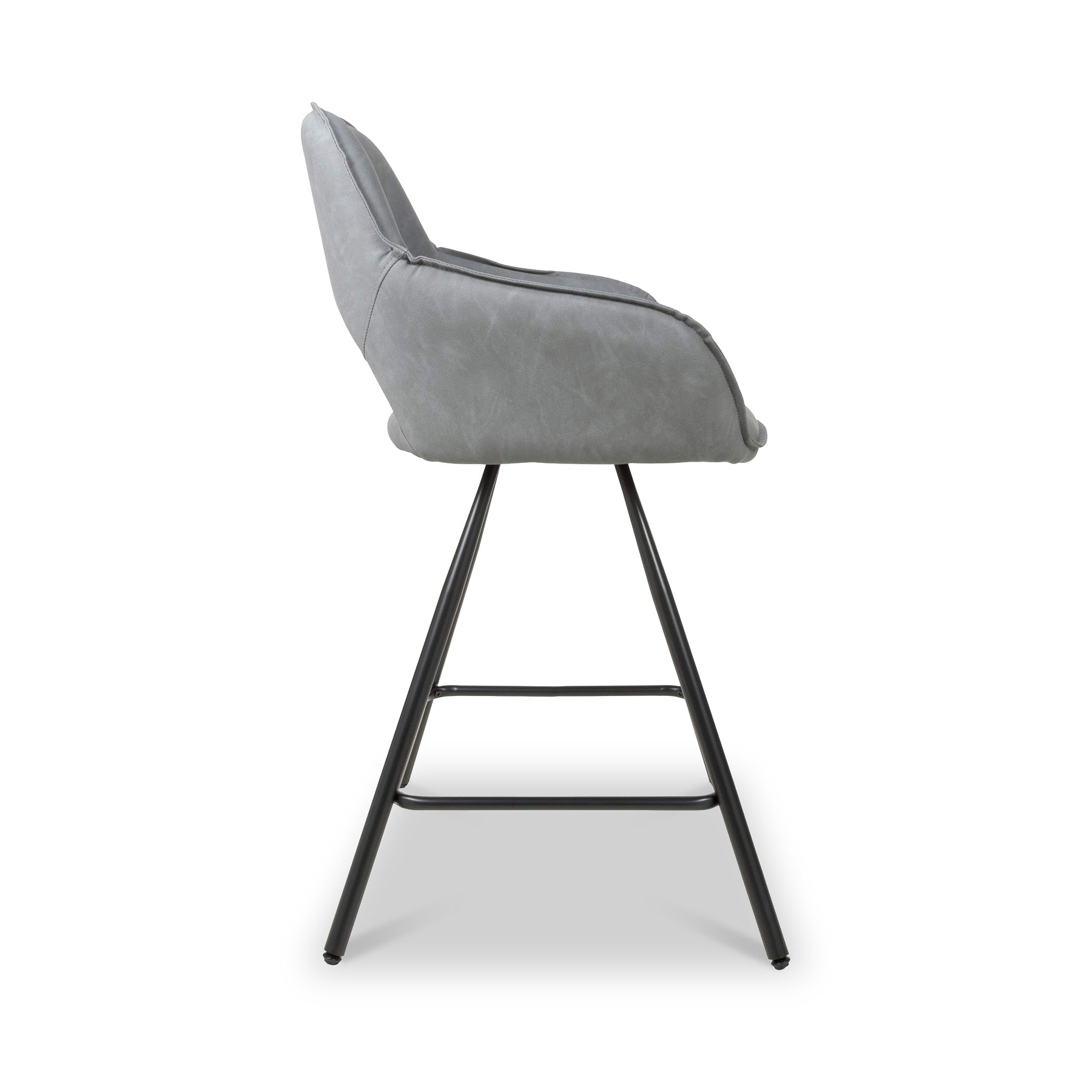 Merril Faux Leather Bar Stool Grey from Roseland Furniture