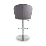 Adwen Brushed Velvet Bar Stool Grey from Roseland Furniture