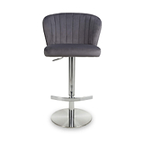 Adwen Brushed Velvet Bar Stool Grey from Roseland Furniture
