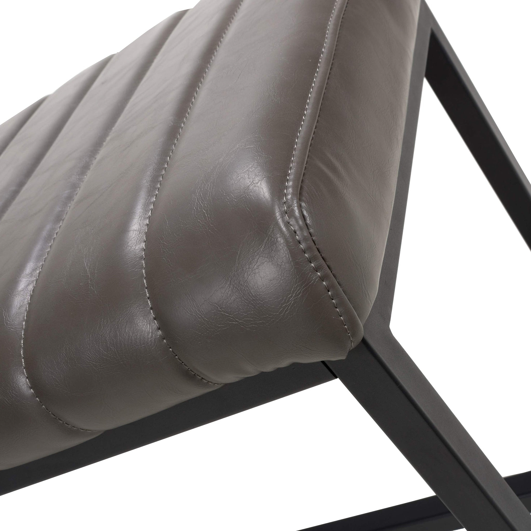 Maelis Grey Faux Leather Dining Bench from Roseland Furniture