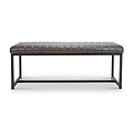 Maelis Grey Faux Leather Dining Bench from Roseland Furniture