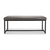 Maelis Grey Faux Leather Dining Bench from Roseland Furniture