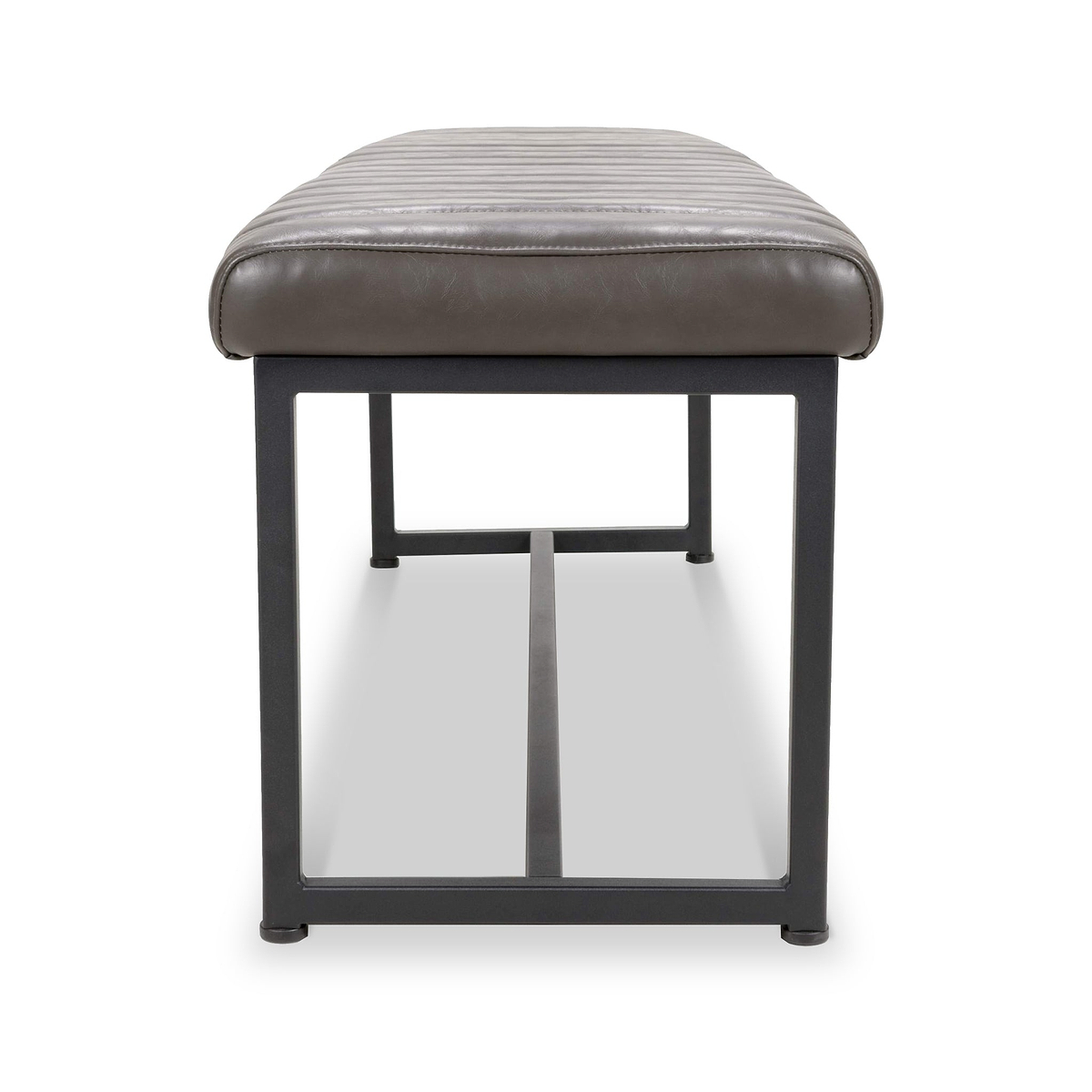 Maelis Grey Faux Leather Dining Bench from Roseland Furniture